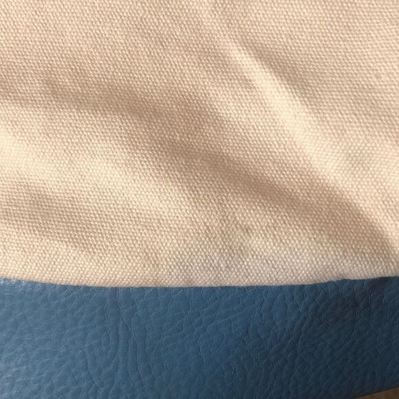 Beach tote bag. 100% cotton with vinyl trim. - Picture 6 of 8